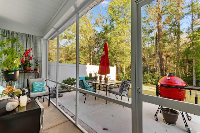 view of sunroom / solarium