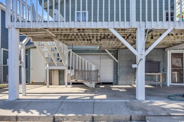 exterior space featuring a carport