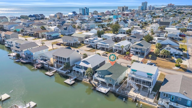 310 34th Ave N, North Myrtle Beach, SC 29582 - aerial view of residential area featuring a nearby body of water