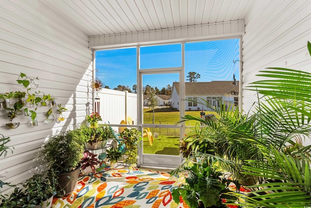 view of sunroom