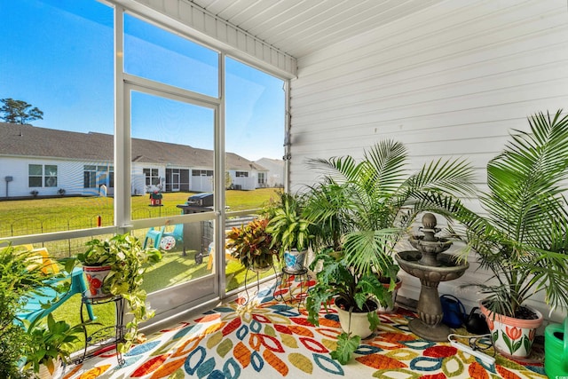 view of sunroom