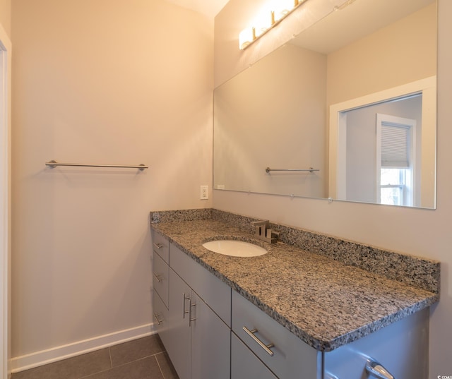 bathroom featuring tile patterned floors and vanity