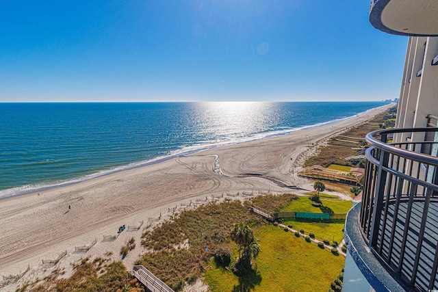 property view of water with a view of the beach