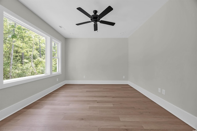 604 Mccown Dr, Conway, SC 29526 - unfurnished room featuring ceiling fan, baseboards, and wood finished floors