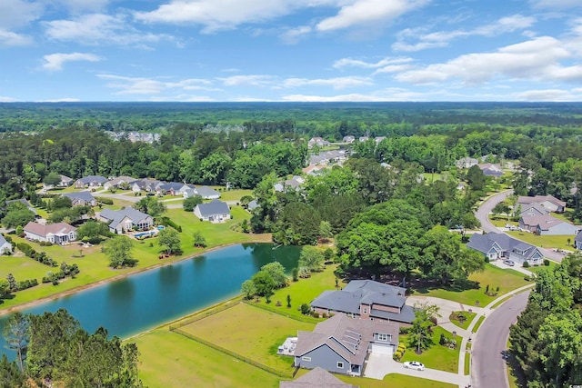 604 Mccown Dr, Conway, SC 29526 - aerial perspective of suburban area with a nearby body of water and a heavily wooded area