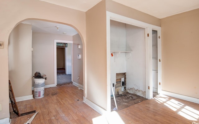 interior space featuring hardwood / wood-style floors