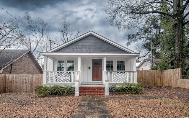 bungalow with covered porch