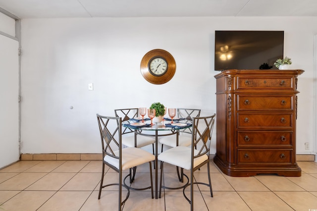 view of tiled dining area