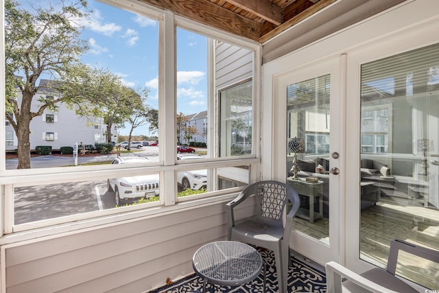 view of sunroom