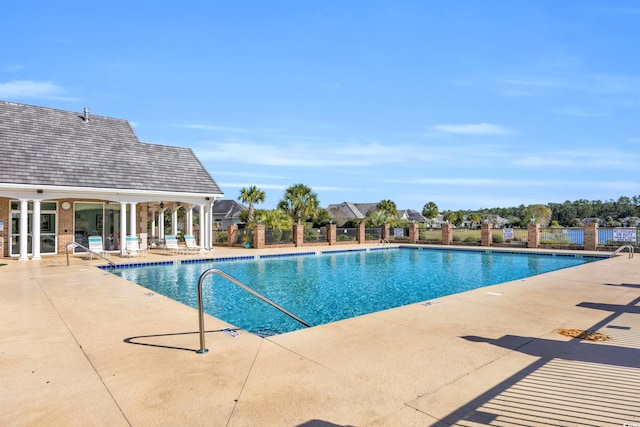 view of pool with a patio area