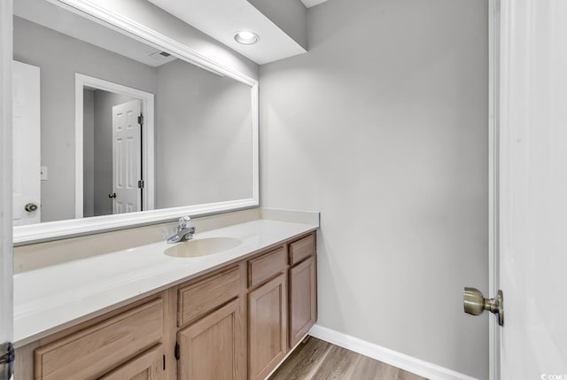 4103 Pinehurst Cir Unit Bb-14, Little River, SC 29566 - bathroom with vanity, wood finished floors, and baseboards