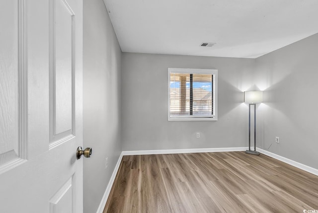 empty room featuring light hardwood / wood-style floors