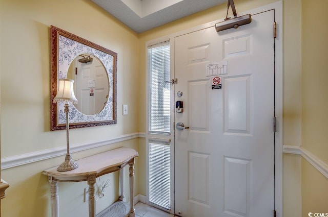 view of tiled foyer