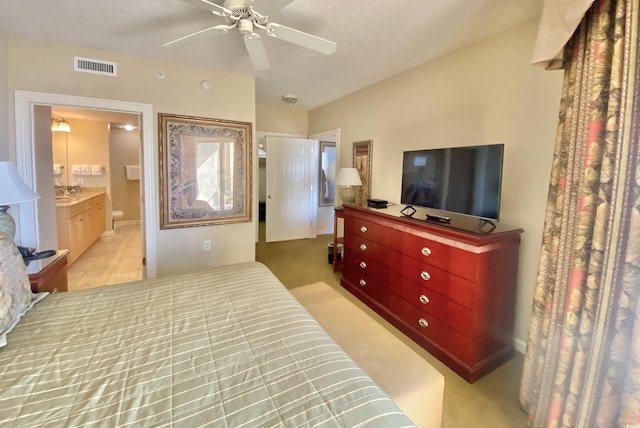 9994 Beach Club Dr Unit 1806, Myrtle Beach, SC 29572 - bedroom with ensuite bathroom, ceiling fan, and baseboards