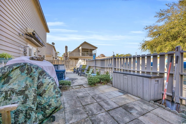 view of patio / terrace with a grill