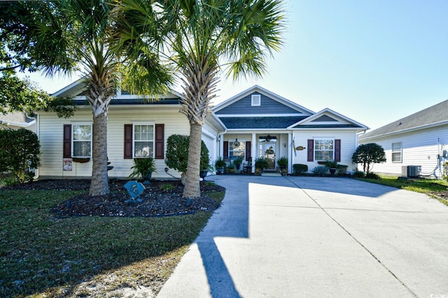 view of front of home featuring cooling unit