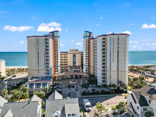 exterior space featuring a water view