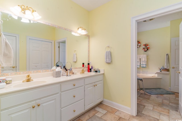 bathroom with vanity