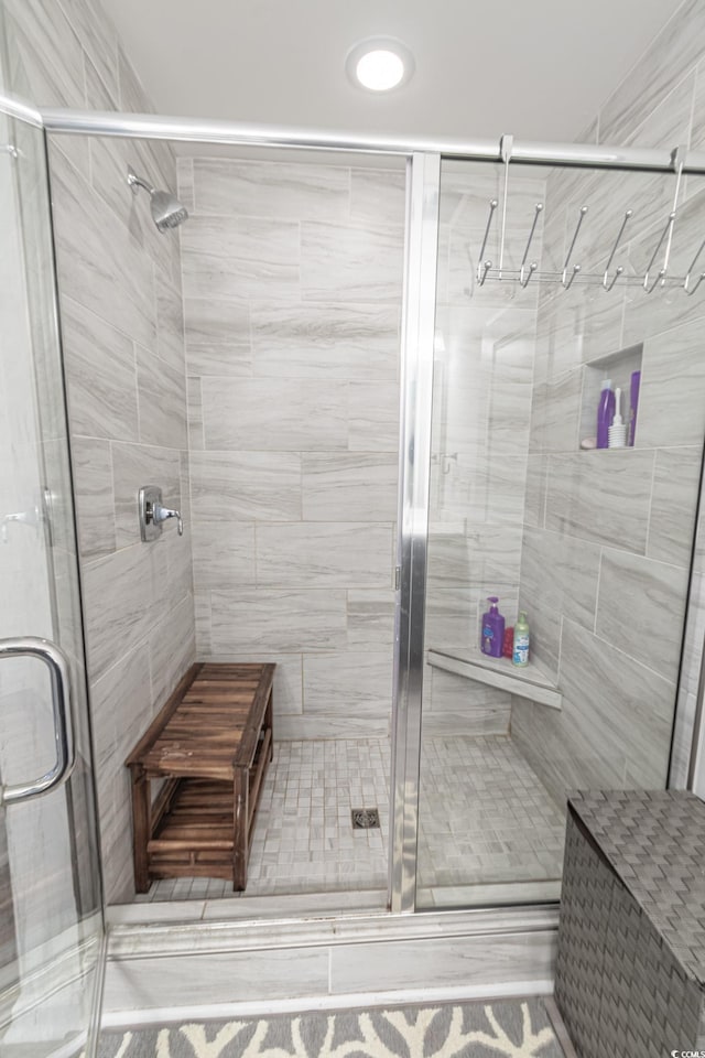 bathroom with walk in shower