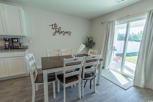 dining room featuring hardwood / wood-style floors