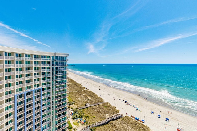 water view featuring a beach view