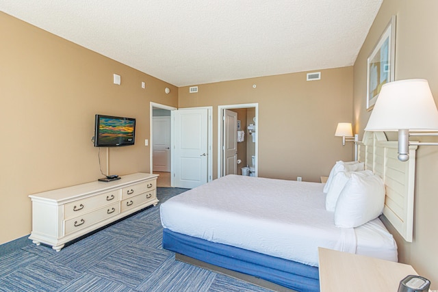 bedroom with a textured ceiling