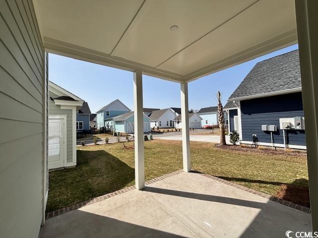 view of patio / terrace featuring a residential view