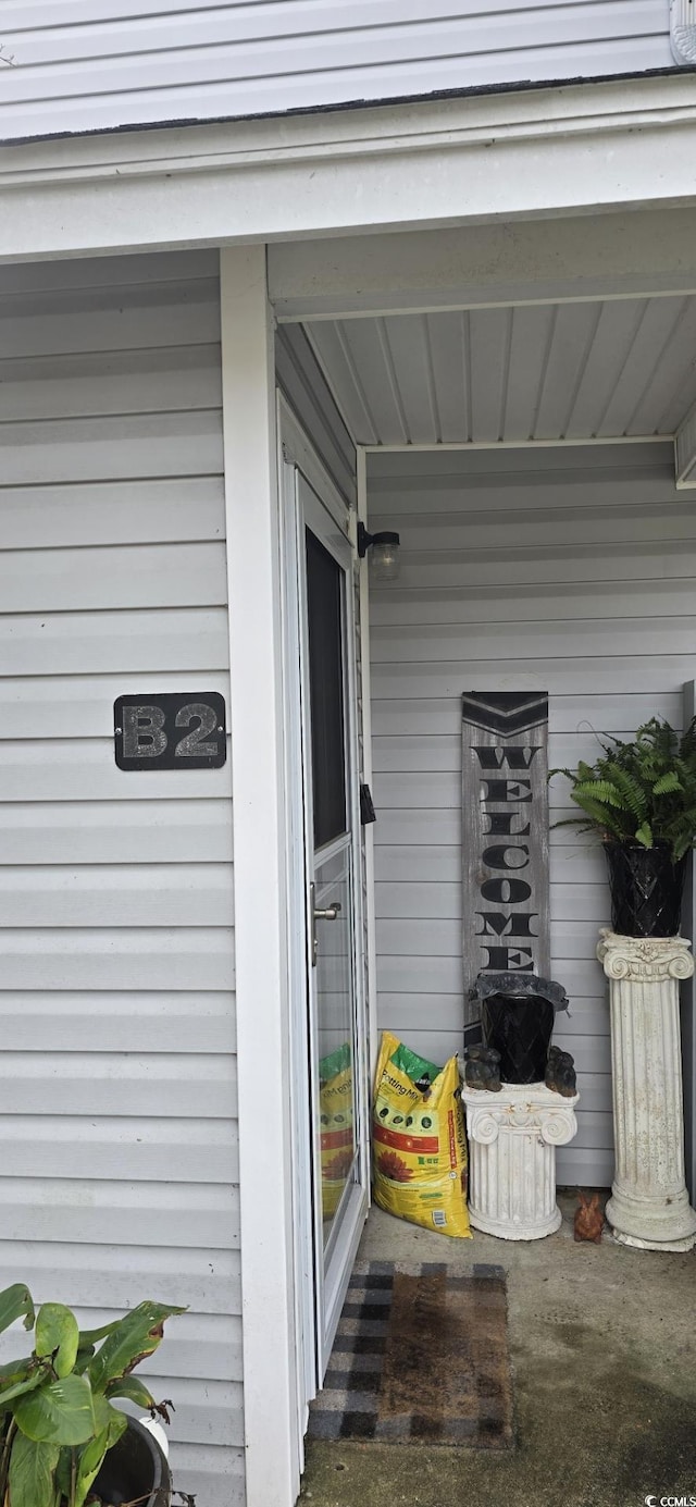 view of doorway to property