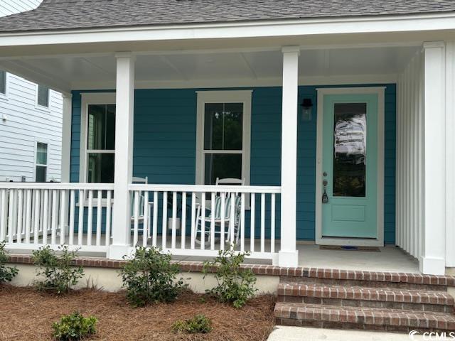 734 Macon Aly, Myrtle Beach, SC 29588 - doorway to property with covered porch