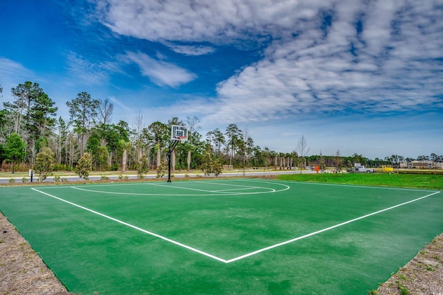 view of sport court featuring community basketball court