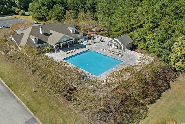 5012 Lindrick Ct, Myrtle Beach, SC 29579 - birds eye view of property featuring a wooded view