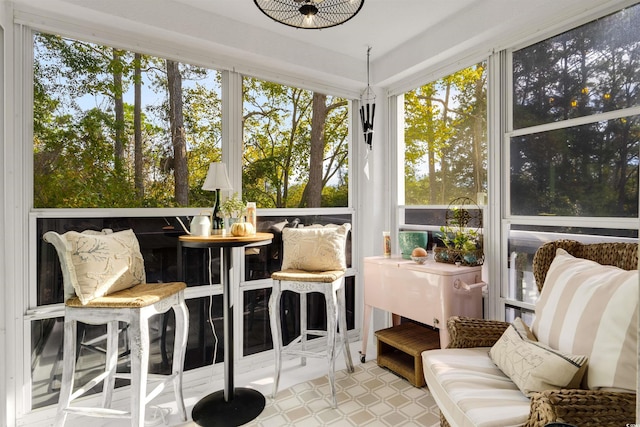 view of sunroom