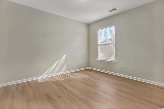 empty room featuring light wood-type flooring