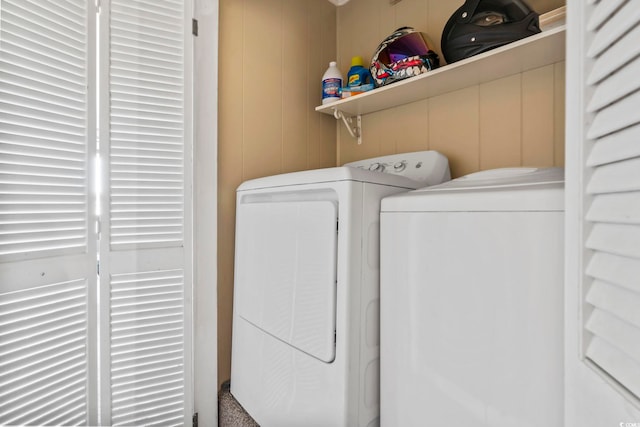 laundry area with washer and clothes dryer