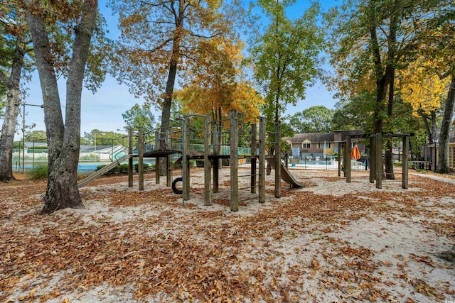 view of jungle gym