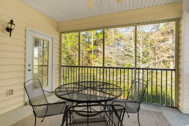 sunroom with a healthy amount of sunlight