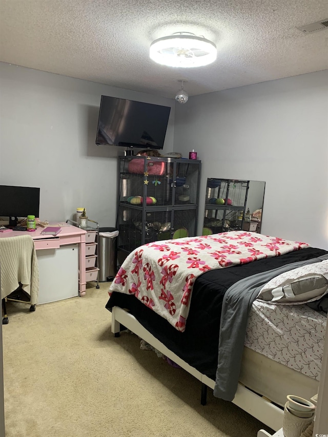 bedroom featuring a textured ceiling