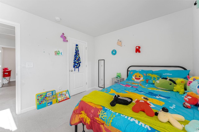 bedroom featuring carpet floors