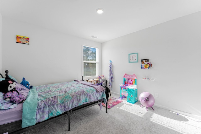 view of carpeted bedroom