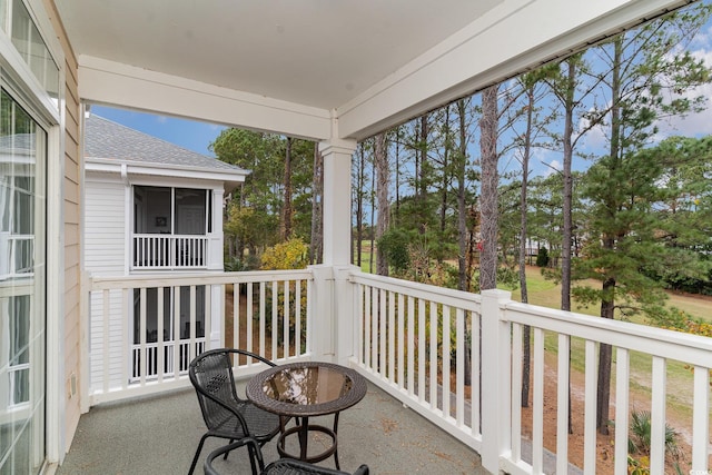 view of balcony