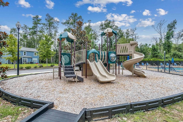 view of jungle gym