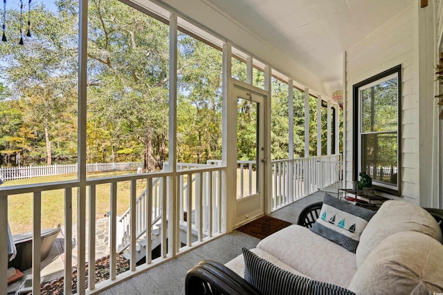 sunroom / solarium with a healthy amount of sunlight