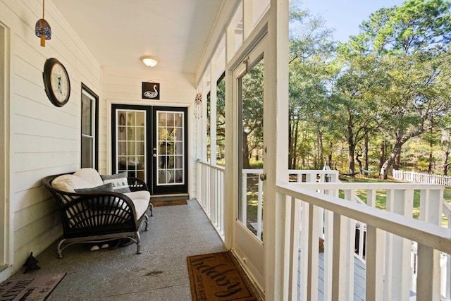 balcony with covered porch