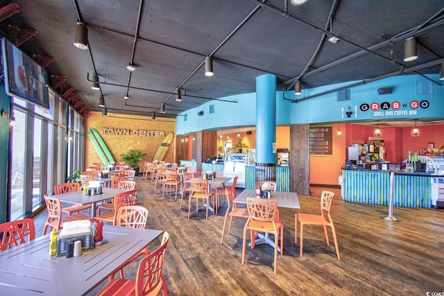 dining room featuring hardwood / wood-style flooring