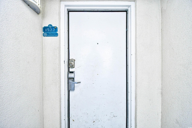 view of doorway to property