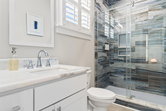 219 S Seaside Dr, Surfside Beach, SC 29575 - full bathroom with vanity and a shower stall