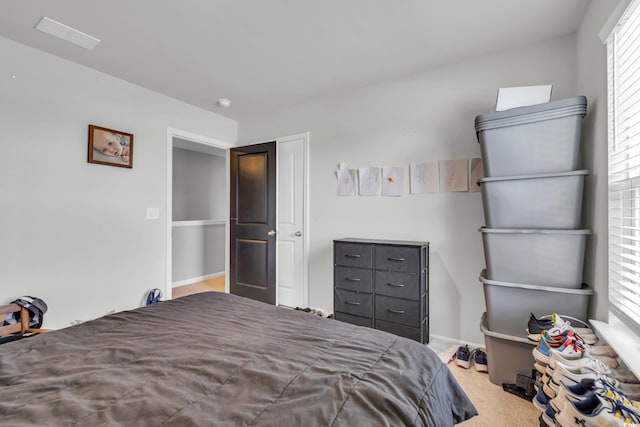 view of carpeted bedroom