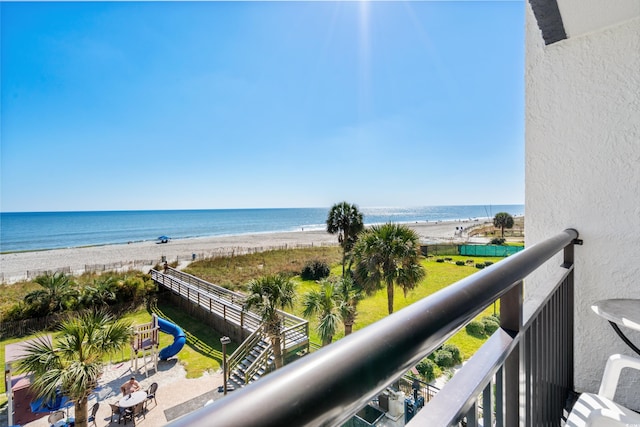 water view with a beach view