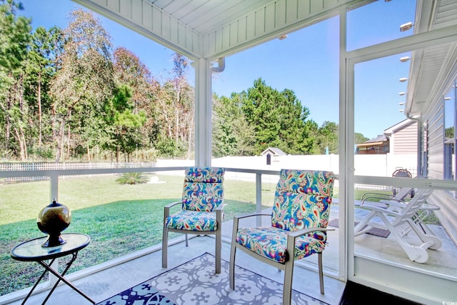 view of sunroom