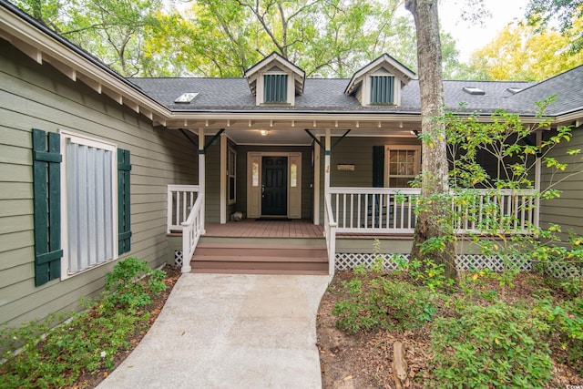 exterior space featuring a porch